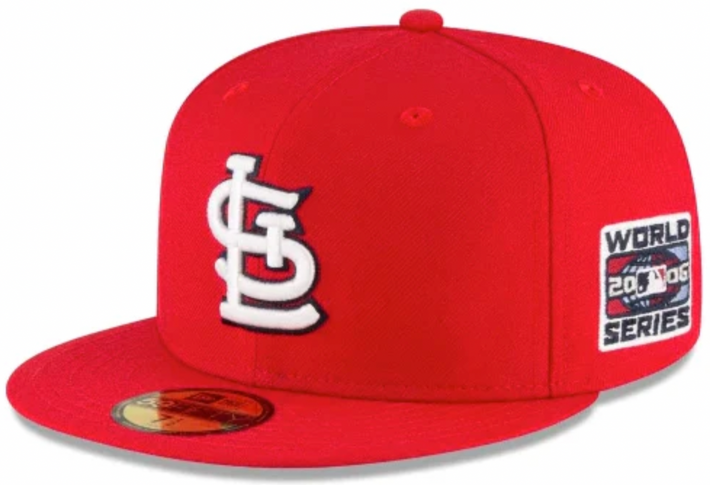 St. Louis Cardinals New Era 2006 World Series Wool 59FIFTY Fitted Hat - Red Official Team Hat Sports Fan Cap Official MLB Team Hat Baseball Fan Cap