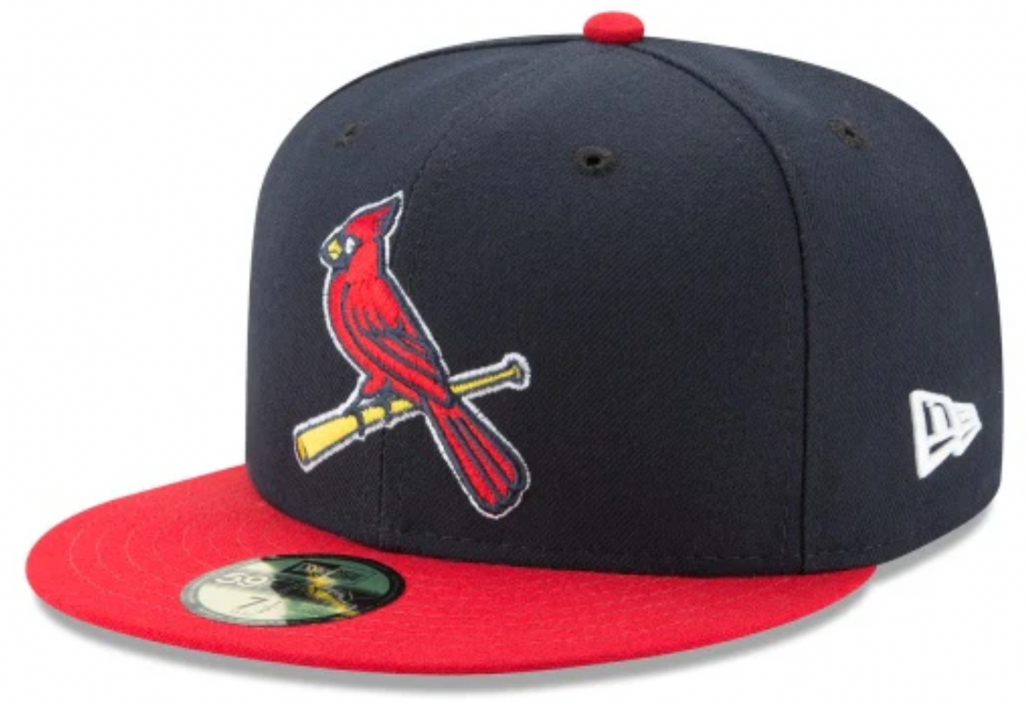 Men's St. Louis Cardinals New Era Navy/Red Game Authentic Collection Alternate 2 On-Field 59FIFTY Fitted Hat Official Team Hat Sports Fan Cap Official