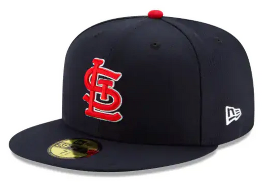 Men's St. Louis Cardinals New Era Navy Alternate Authentic Collection On-Field 59FIFTY Fitted Hat Official Team Hat Sports Fan Cap Official MLB Team H