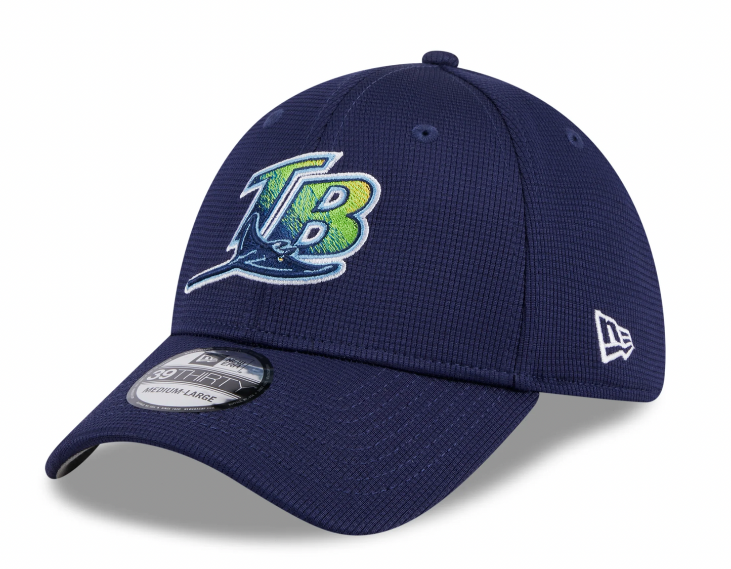 Men's Tampa Bay Rays New Era 2024 Batting Practice Navy 39THIRTY Flex-Fit Hat Official Team Hat Sports Fan Cap Official MLB Team Hat Baseball Fan Cap