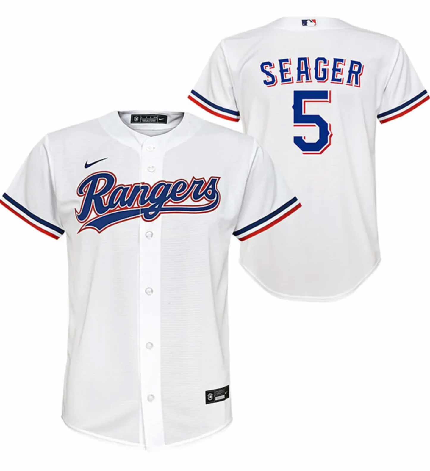 Youth Nike Corey Seager Texas Rangers White Home Replica Jersey Official Team Jersey Sports Fan Apparel Official MLB Team Jersey Baseball Fan Apparel