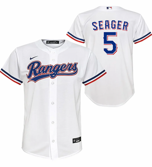 Youth Nike Corey Seager Texas Rangers White Home Replica Jersey Official Team Jersey Sports Fan Apparel Official MLB Team Jersey Baseball Fan Apparel