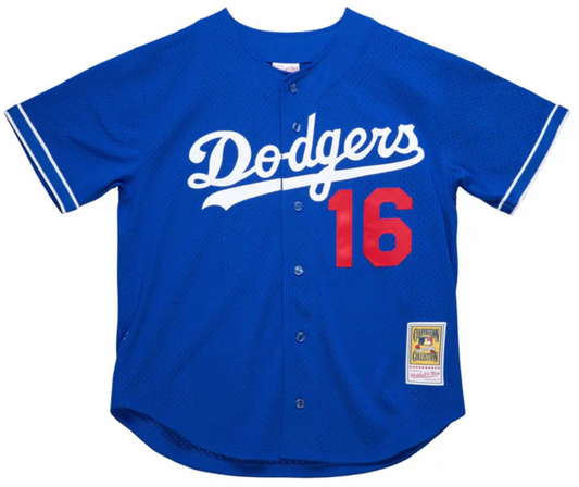Men's Los Angeles Dodgers Hideo Nomo Mitchell & Ness Royal Cooperstown Collection Mesh Batting Practice Jersey Official Team Jersey Sports Fan Apparel