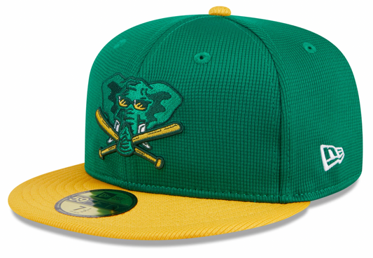 Men's Oakland Athletics New Era Green 2024 Batting Practice 59FIFTY Fitted Hat Official Team Hat Sports Fan Cap Official MLB Team Hat Baseball Fan Cap