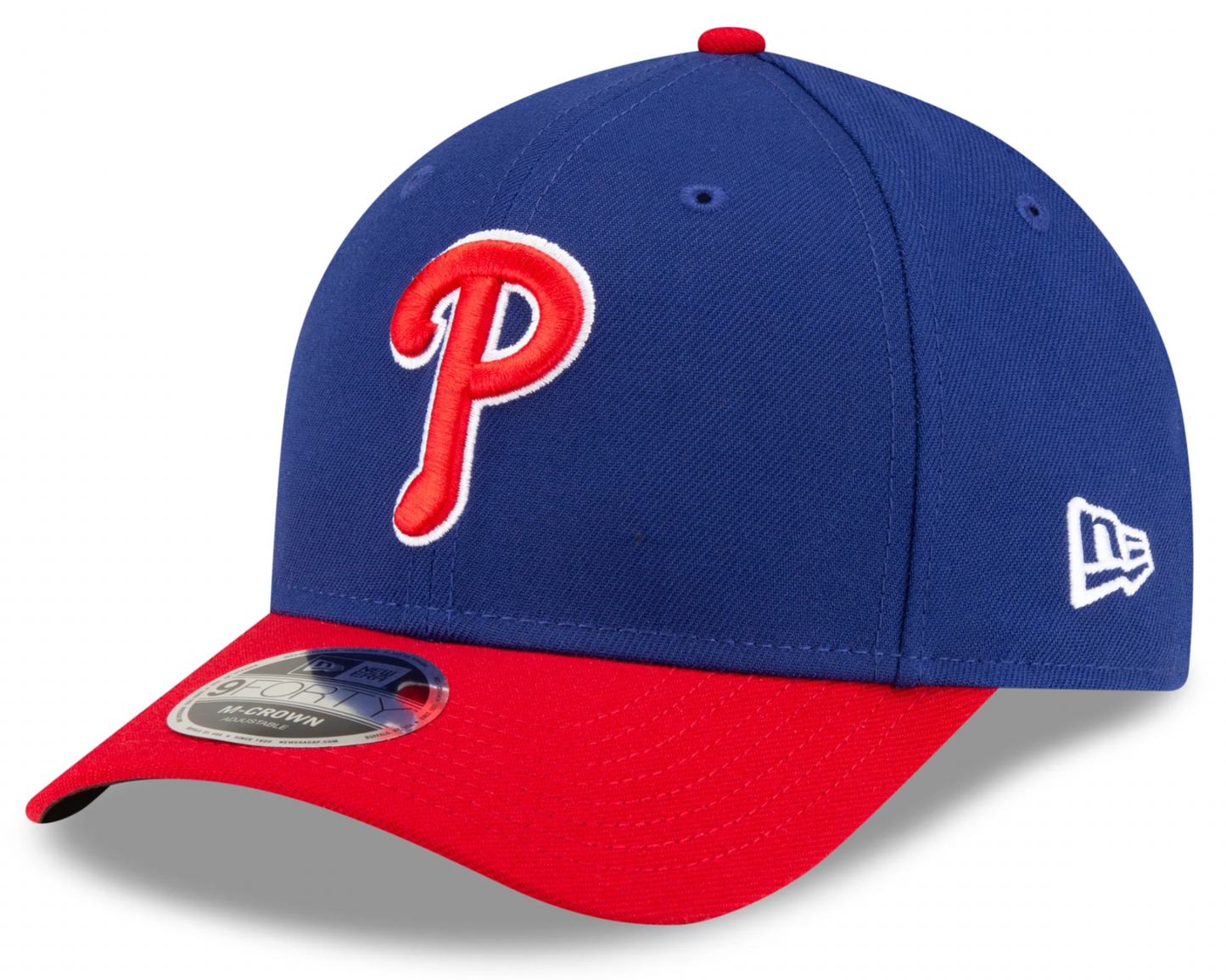 Philadelphia Phillies 2 Tone Royal/Red Alternate New Era Player Replica M-Crown 9FORTY Adjustable Hat Official Team Hat Sports Fan Cap Official MLB Te