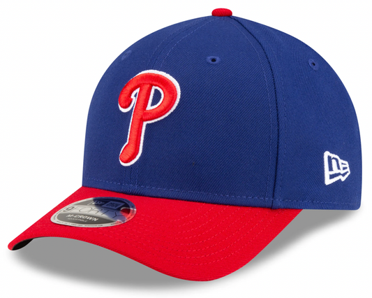 Philadelphia Phillies 2 Tone Royal/Red Alternate New Era Player Replica M-Crown 9FORTY Adjustable Hat Official Team Hat Sports Fan Cap Official MLB Te