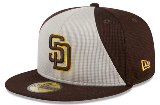 Men's San Diego Padres New Era Brown 2024 Batting Practice 59FIFTY Fitted Hat Official Team Hat Sports Fan Cap Official MLB Team Hat Baseball Fan Cap