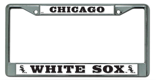 Chicago White Sox Chrome License plate Frame By Rico Official Sports Fan Gear MLB Fan Gear Popular Style