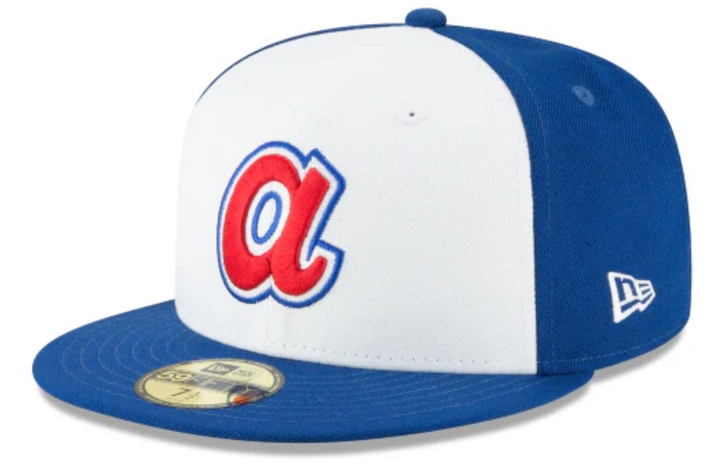 Men's Atlanta Braves Cooperstown Collection White/Royal 59Fifty Fitted Hat Official Team Hat Sports Fan Cap Official MLB Team Hat Baseball Fan Cap