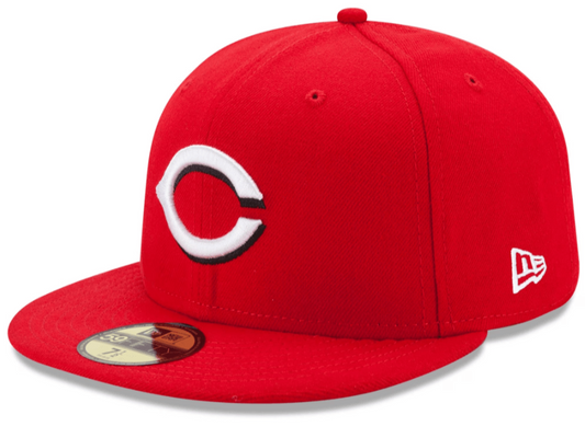 Men's Cincinnati Reds New Era Red Home Authentic Collection On-Field 59FIFTY Fitted Hat Official Team Hat Sports Fan Cap Official MLB Team Hat Basebal