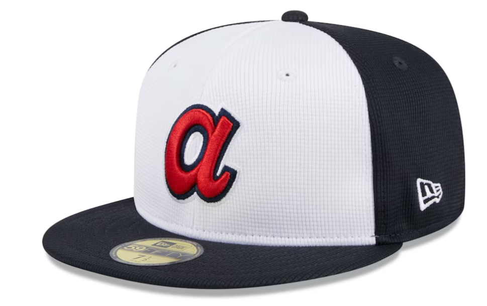 Men's Atlanta Braves New Era White 2024 Batting Practice 59FIFTY Fitted Hat Official Team Hat Sports Fan Cap Official MLB Team Hat Baseball Fan Cap
