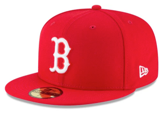 Men's Boston Red Sox New Era Red 59FIFTY Hat Official Team Hat Sports Fan Cap Official MLB Team Hat Baseball Fan Cap