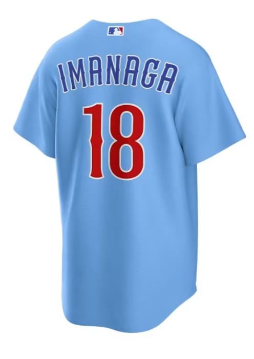 Men's Shota Imanaga #18 Chicago Cubs Nike Light Blue 2nd Alternate Replica Jersey Official Team Jersey Sports Fan Apparel Official MLB Team Jersey Bas