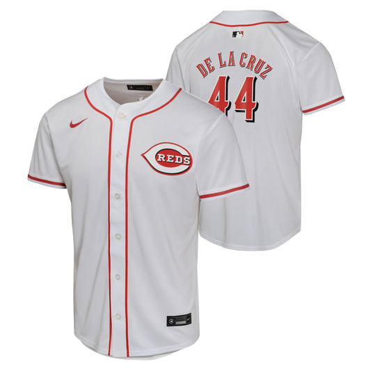 Youth Elly De La Cruz Cincinnati Reds NIKE White Home Game Replica Jersey Official Team Jersey Sports Fan Apparel Official MLB Team Jersey Baseball Fa