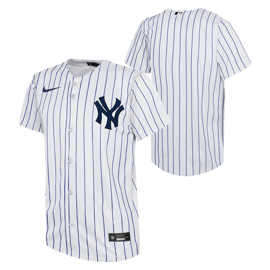 Youth New York Yankees White Home Game Blank Nike Replica Jersey Official Team Jersey Sports Fan Apparel Official MLB Team Jersey Baseball Fan Apparel