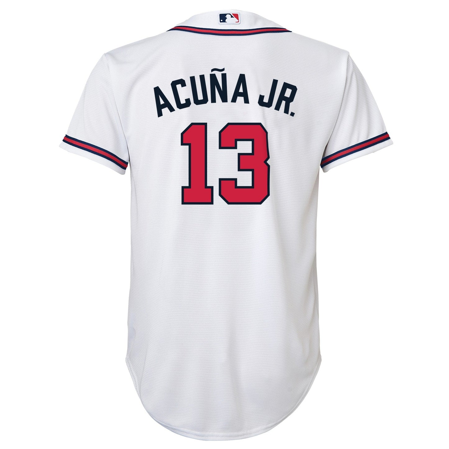 Youth Ronald Acuna Jr. Atlanta Braves White Home Replica NIKE Screen Print Jersey Official Team Jersey Sports Fan Apparel Official MLB Team Jersey Bas