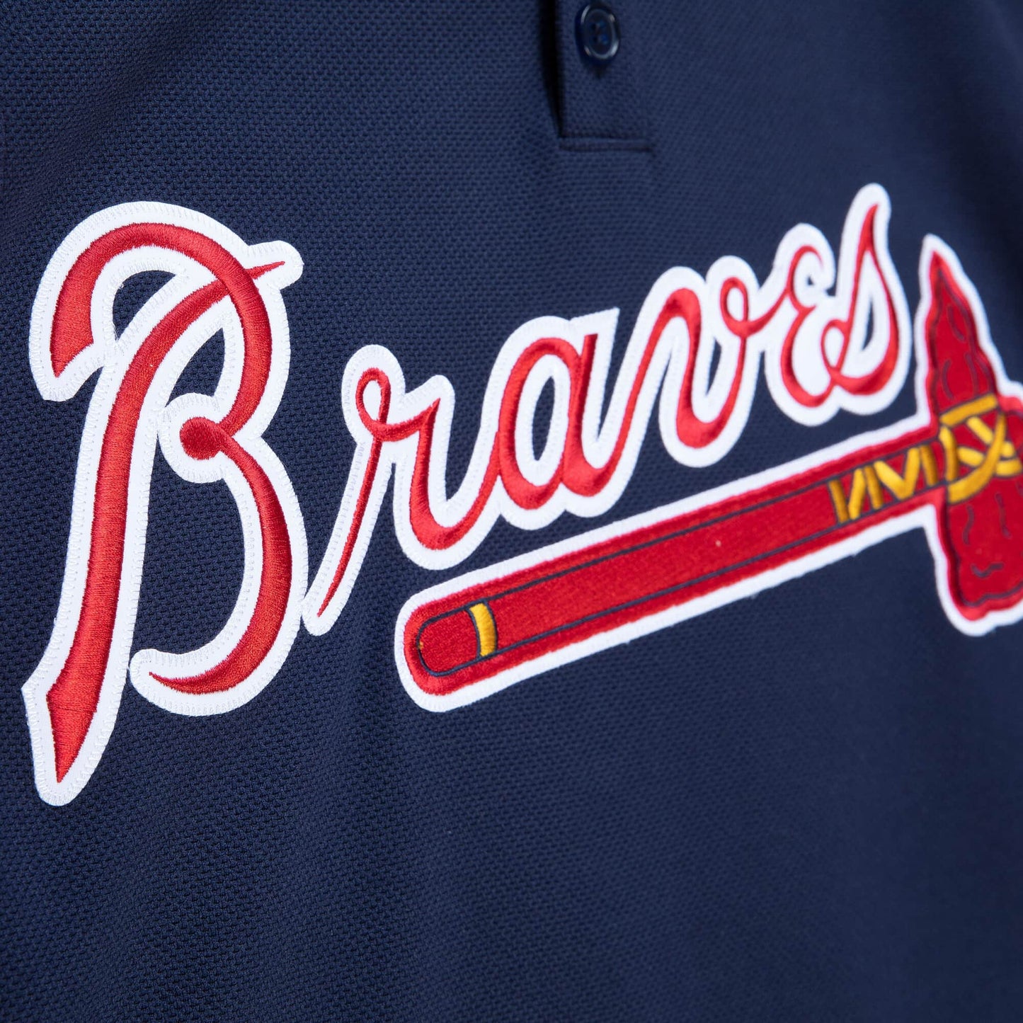 Men's Atlanta Braves Chipper Jones 2003 Mitchell & Ness Navy Cooperstown Batting Practice Jersey Official Team Jersey Sports Fan Apparel Official MLB
