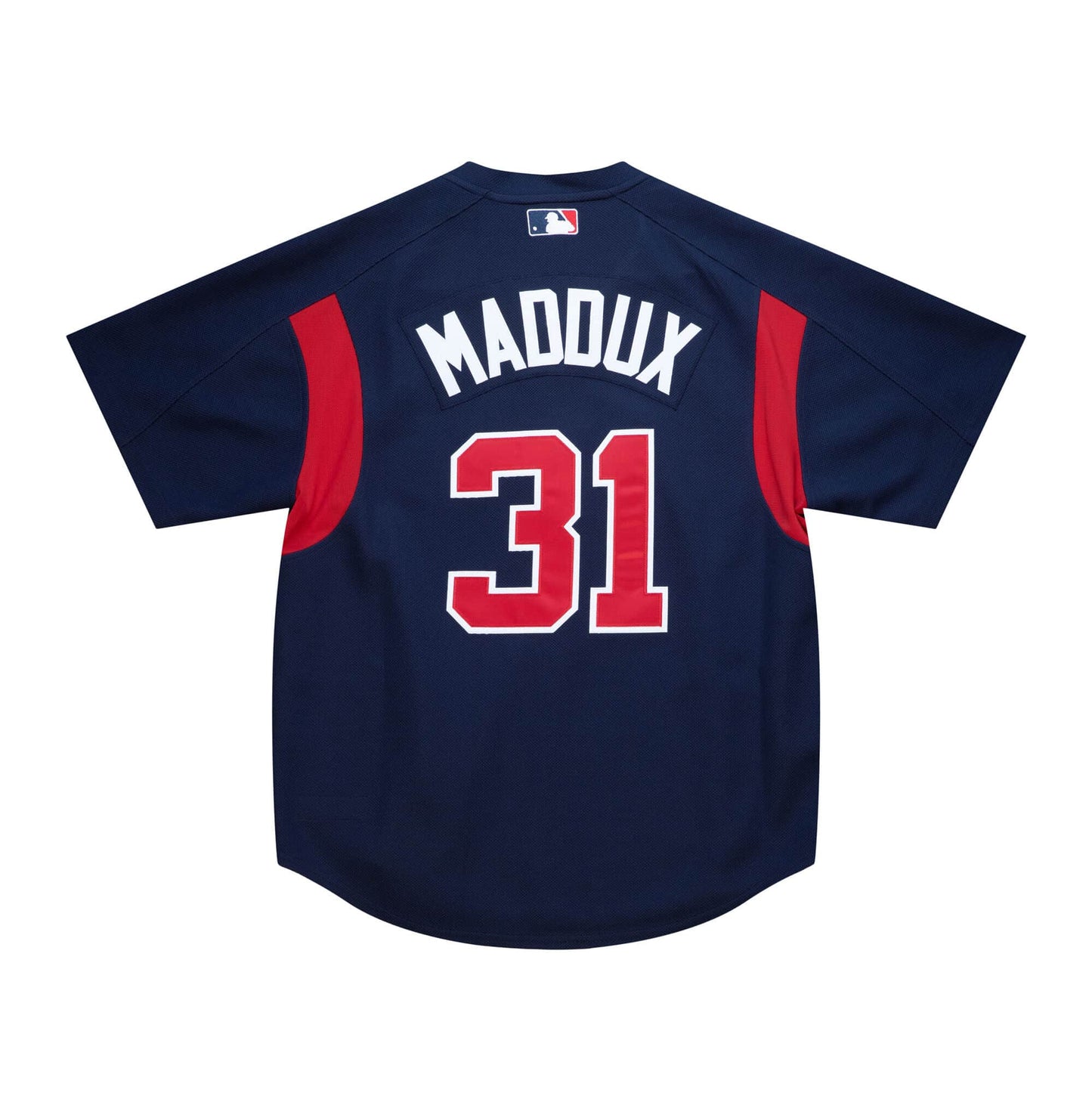 Men's Atlanta Braves Greg Maddux 2003 Mitchell & Ness Navy Cooperstown Batting Practice Jersey Official Team Jersey Sports Fan Apparel Official MLB Te