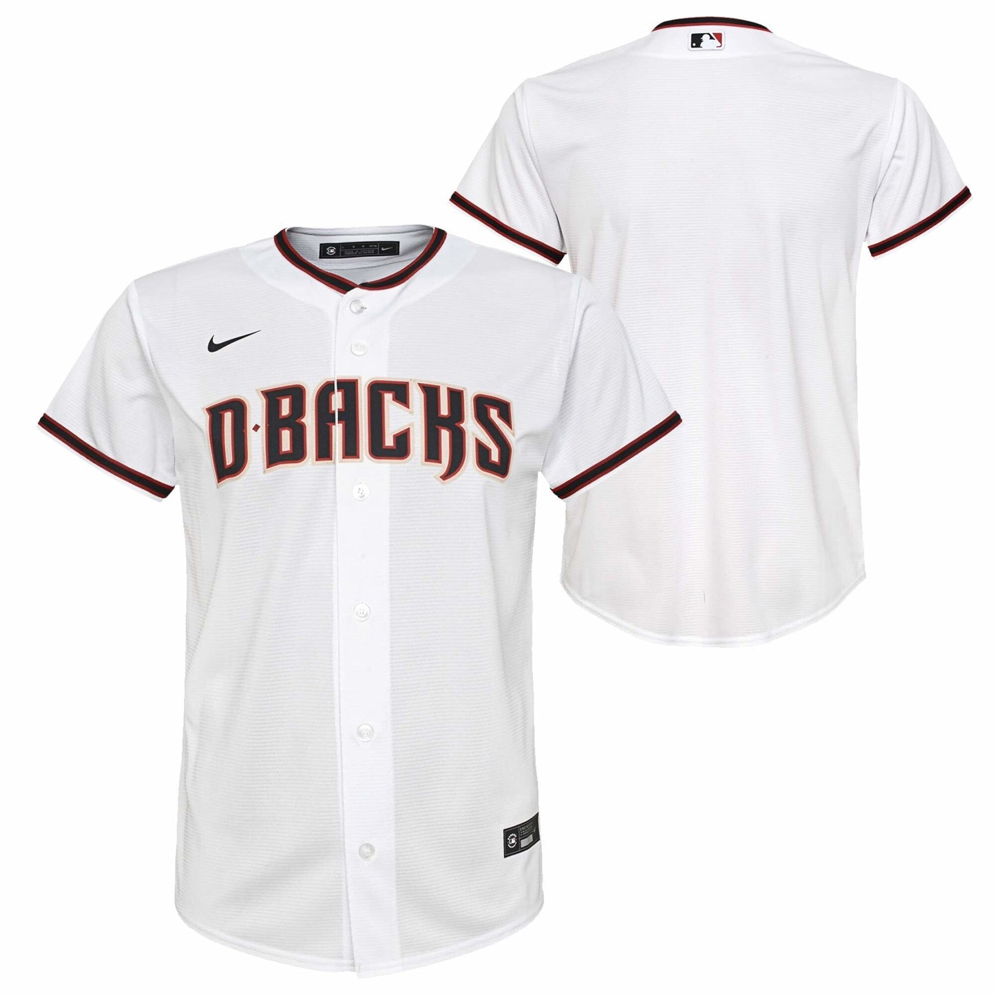 Youth Nike Arizona Diamondbacks Home White Replica Jersey Official Team Jersey Sports Fan Apparel Official MLB Team Jersey Baseball Fan Apparel
