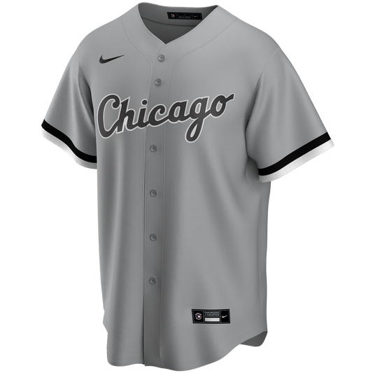Men's Chicago White Sox Nike Gray Road Replica Team Jersey Official Team Jersey Sports Fan Apparel Official MLB Team Jersey Baseball Fan Apparel