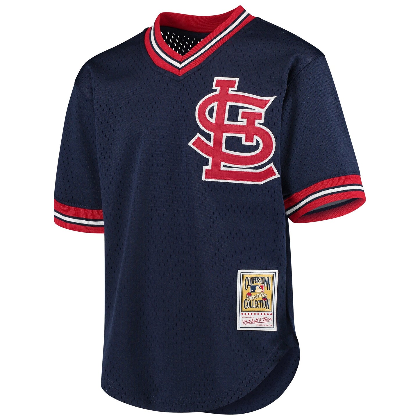 Men's Mitchell & Ness Ozzie Smith St. Louis Cardinals 1994 Navy Batting Practice Cooperstown Jersey Official Team Jersey Sports Fan Apparel Official M