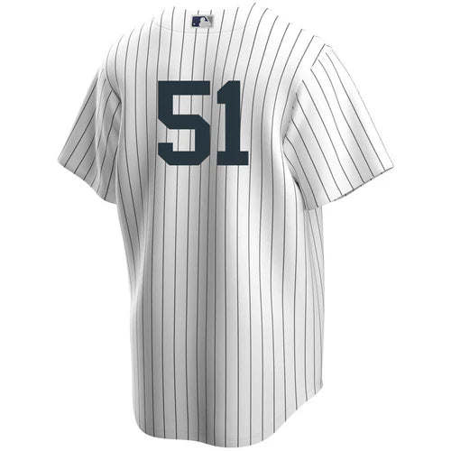 Men's Nike Bernie Williams #51 White New York Yankees Home Official Replica Player Jersey Official Team Jersey Sports Fan Apparel Official MLB Team Je