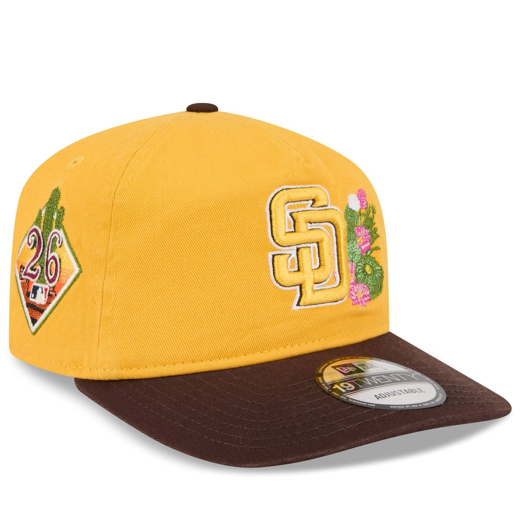 San Diego Padres MLB 19Twenty Spring Training New Era Yellow/Brown Official Team Hat Sports Fan Cap Official MLB Team Hat Baseball Fan Cap