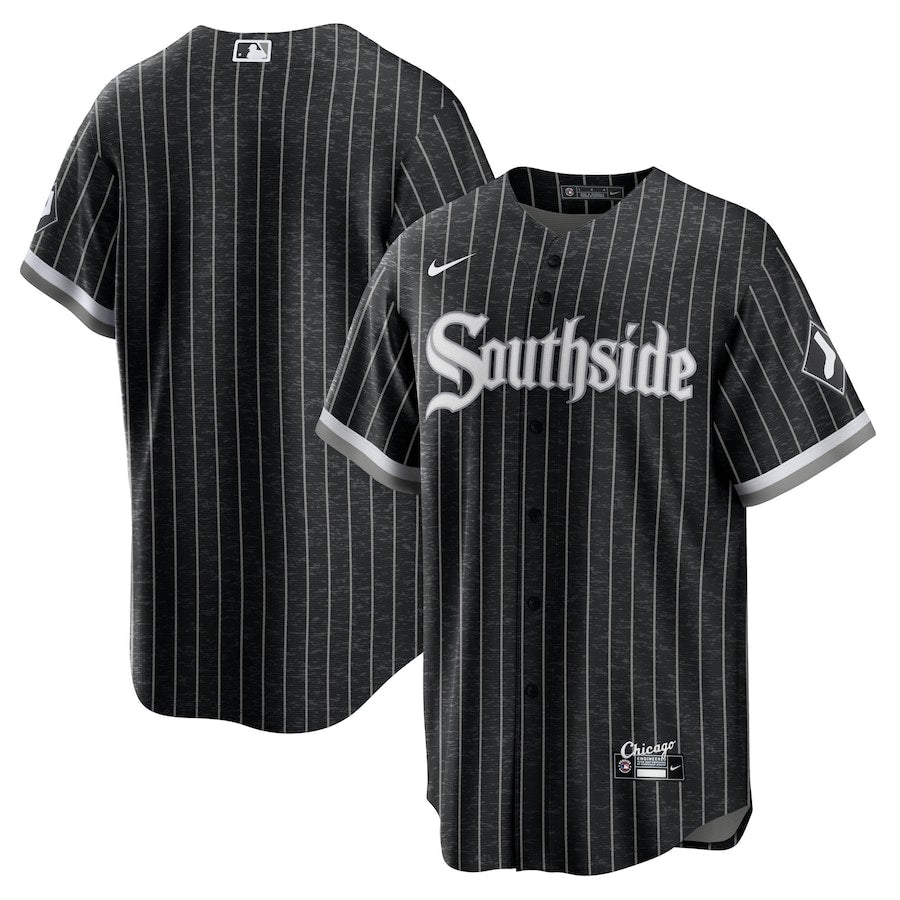 Men's Chicago White Sox Nike Black Southside City Connect Replica Jersey Official Team Jersey Sports Fan Apparel Official MLB Team Jersey Baseball Fan