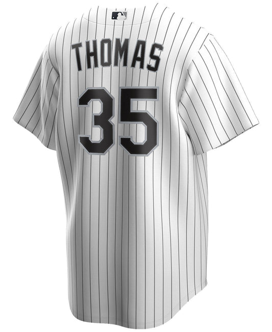 NIKE Men's Frank Thomas Chicago White Sox White Home Premium Twill Replica Jersey Official Team Jersey Sports Fan Apparel Official MLB Team Jersey Bas