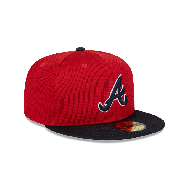 Atlanta Braves New Era Red/Navy 2025 Spring Training 59FIFTY Fitted Hat Official Team Hat Sports Fan Cap Official MLB Team Hat Baseball Fan Cap