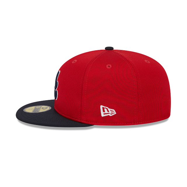 Atlanta Braves New Era Red/Navy 2025 Spring Training 59FIFTY Fitted Hat Official Team Hat Sports Fan Cap Official MLB Team Hat Baseball Fan Cap
