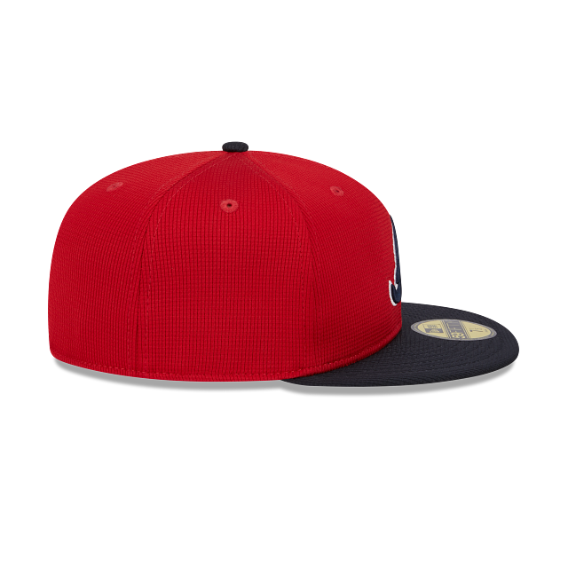 Atlanta Braves New Era Red/Navy 2025 Spring Training 59FIFTY Fitted Hat Official Team Hat Sports Fan Cap Official MLB Team Hat Baseball Fan Cap