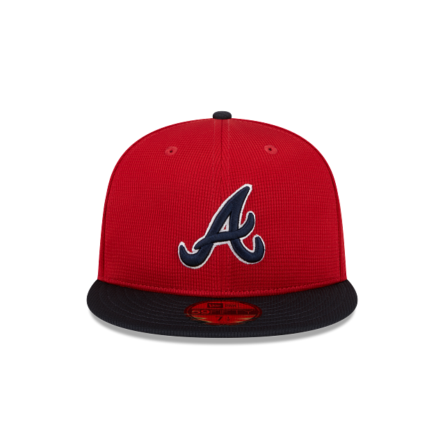 Atlanta Braves New Era Red/Navy 2025 Spring Training 59FIFTY Fitted Hat Official Team Hat Sports Fan Cap Official MLB Team Hat Baseball Fan Cap