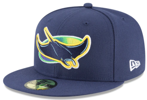 Men's Tampa Bay Rays New Era Navy Game Authentic Collection Alternate On-Field 59FIFTY Fitted Hat Official Team Hat Sports Fan Cap Official MLB Team H