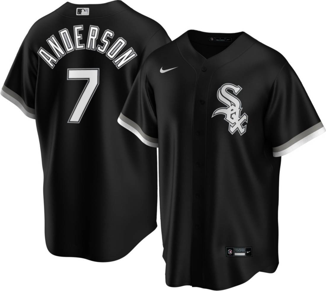 Men's Chicago White Sox Tim Anderson Nike Black Alternate Replica Player Name Jersey Official Team Jersey Sports Fan Apparel Official MLB Team Jersey