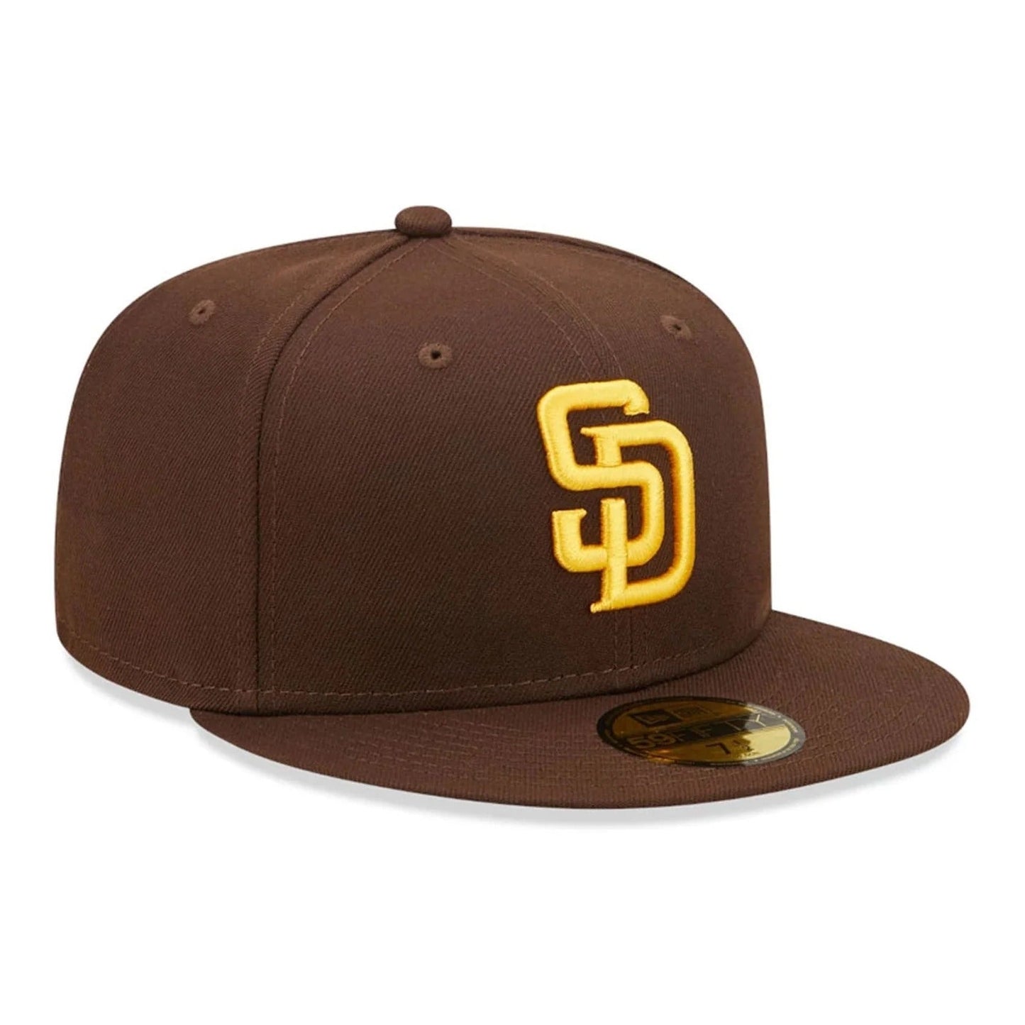San Diego Padres MLB AC Perf 59FIFTY Fitted New Era Brown/Gold Official Team Hat Sports Fan Cap Official MLB Team Hat Baseball Fan Cap