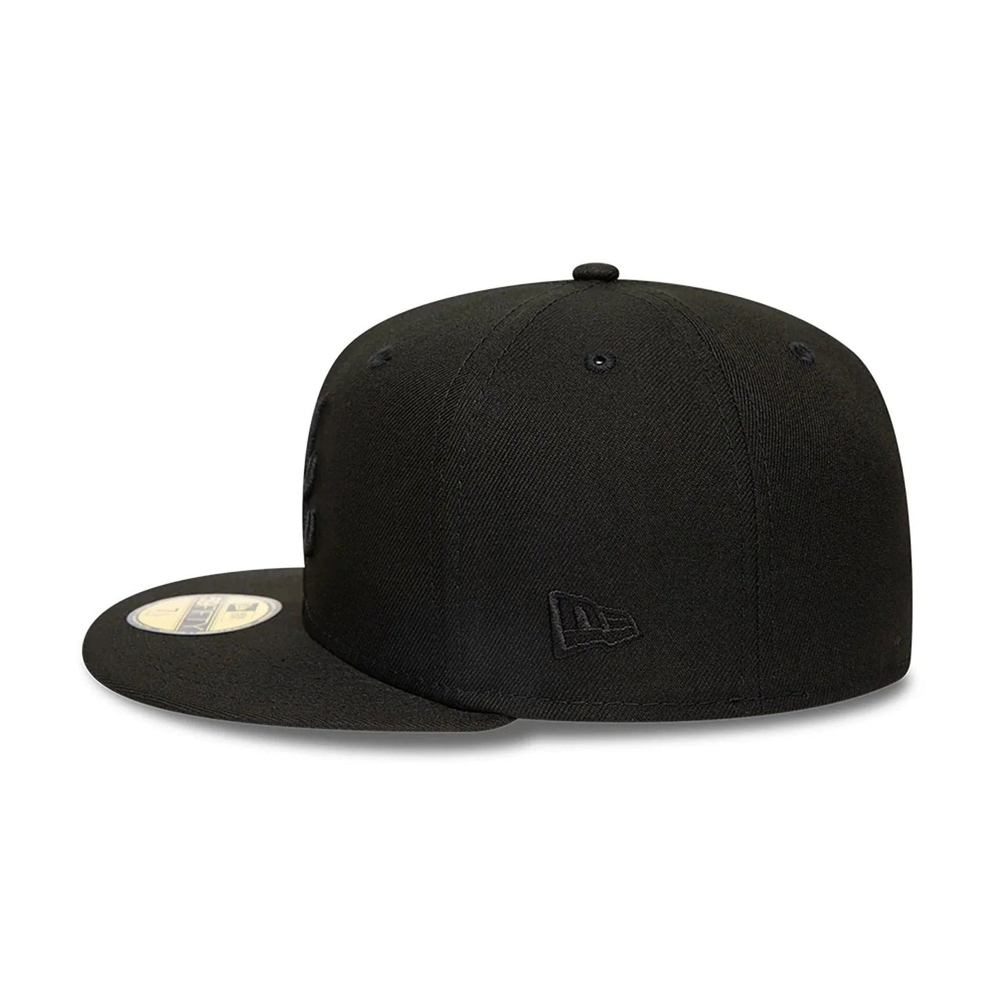 Atlanta Braves MLB League Essential 59FIFTY Fitted New Era Black/Black Official Team Hat Sports Fan Cap Official MLB Team Hat Baseball Fan Cap