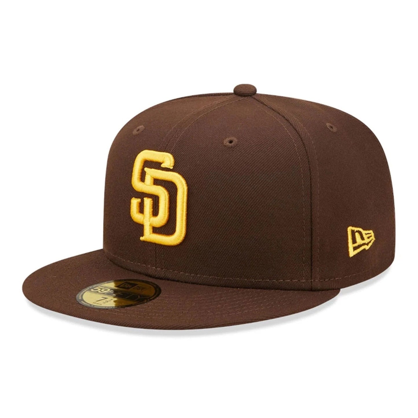 San Diego Padres MLB AC Perf 59FIFTY Fitted New Era Brown/Gold Official Team Hat Sports Fan Cap Official MLB Team Hat Baseball Fan Cap