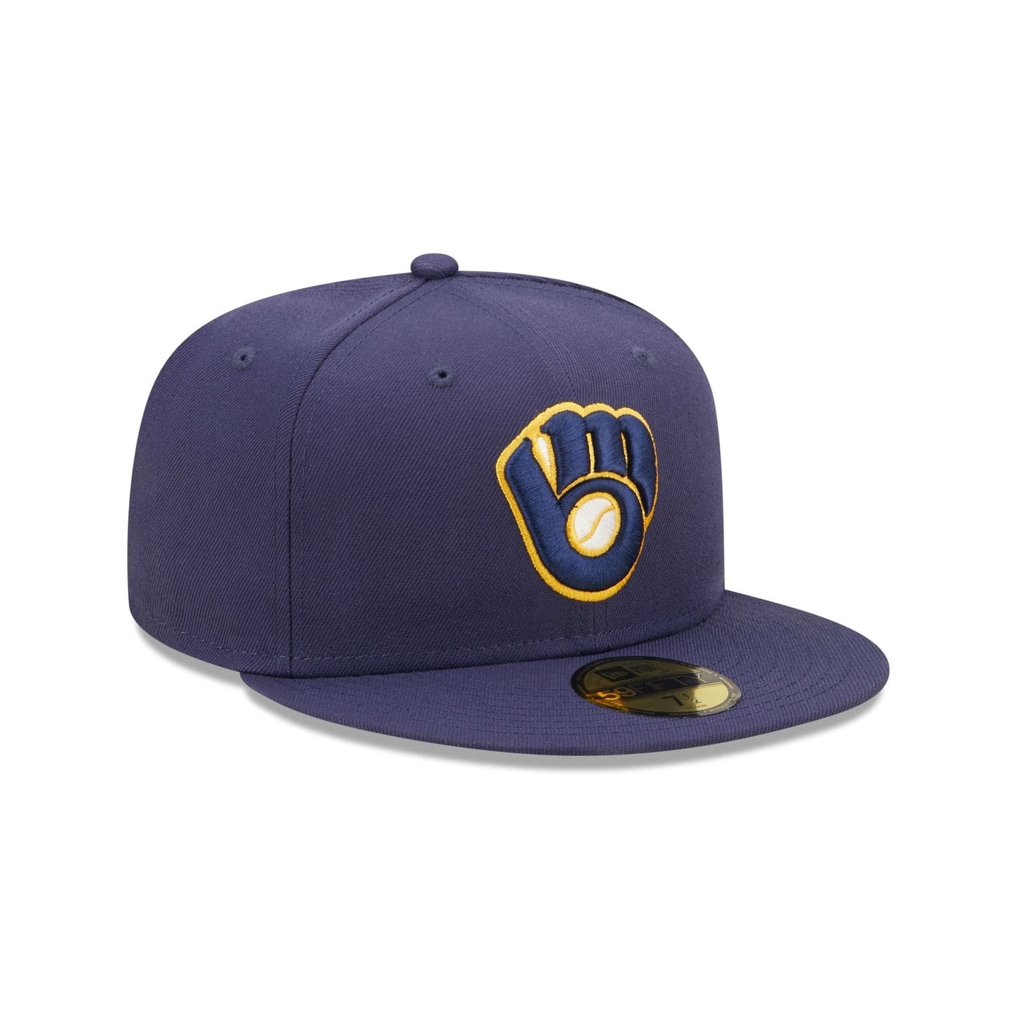 Milwaukee Brewers MLB AC Perf 59FIFTY Fitted New Era Blue Official Team Hat Sports Fan Cap Official MLB Team Hat Baseball Fan Cap