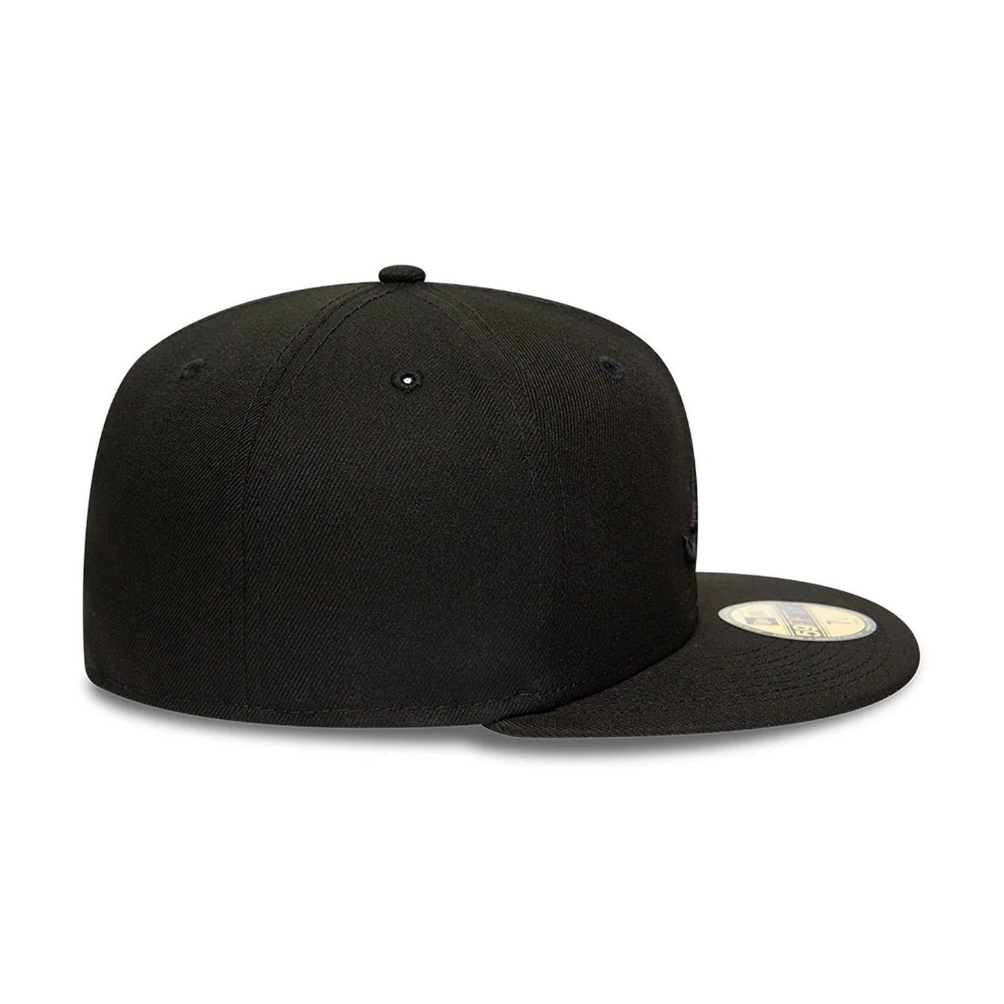 Atlanta Braves MLB League Essential 59FIFTY Fitted New Era Black/Black Official Team Hat Sports Fan Cap Official MLB Team Hat Baseball Fan Cap