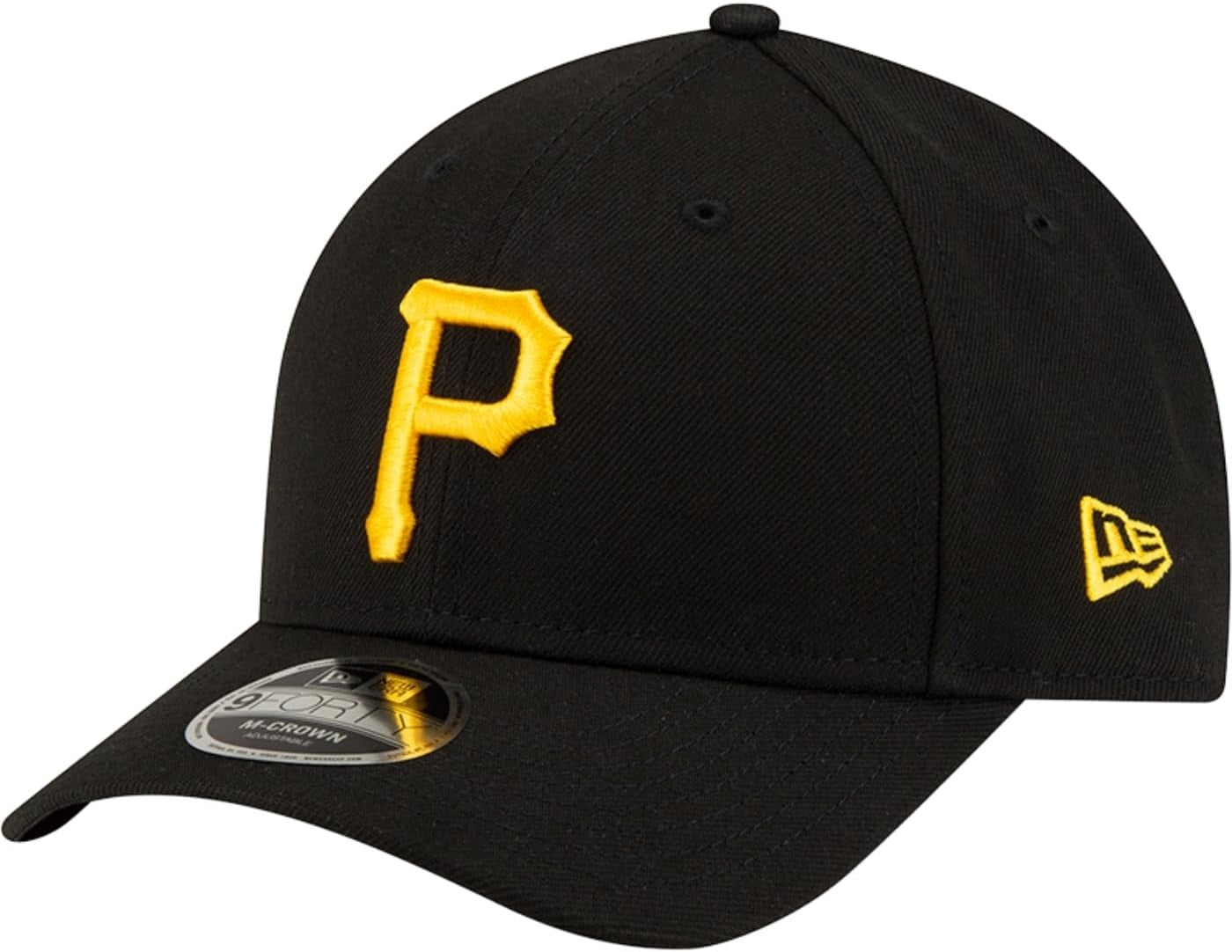 Pittsburgh Pirates MLB 9FORTY M Crown Snapback New Era Black/Yellow Official Team Hat Sports Fan Cap Official MLB Team Hat Baseball Fan Cap