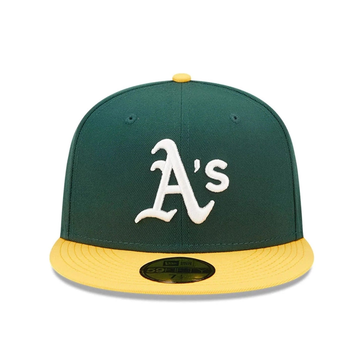 Oakland Athletics MLB AC Perf 59FIFTY Fitted New Era Green/Yellow Official Team Hat Sports Fan Cap Official MLB Team Hat Baseball Fan Cap