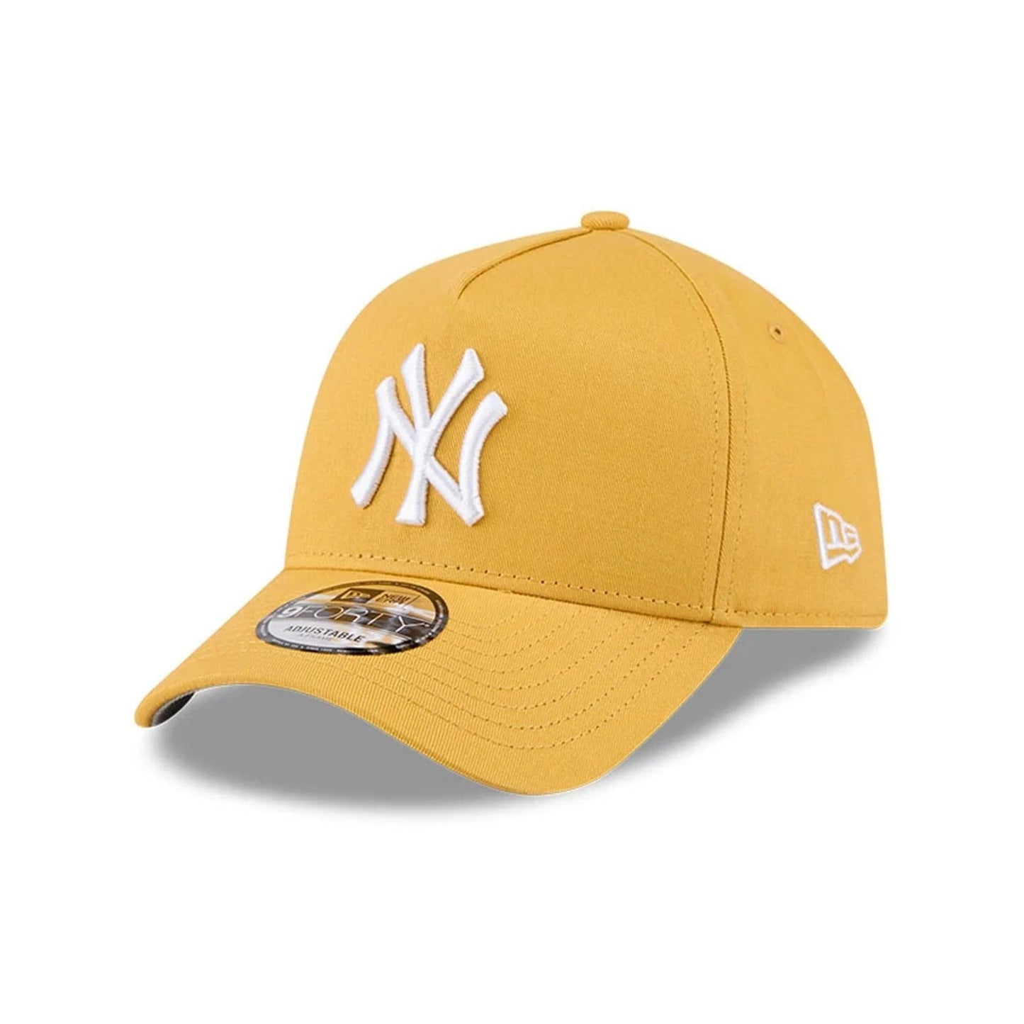 New York Yankees MLB Script A-Frame Snapback New Era Yellow Official Sports Fan Gear MLB Fan Gear Popular Style