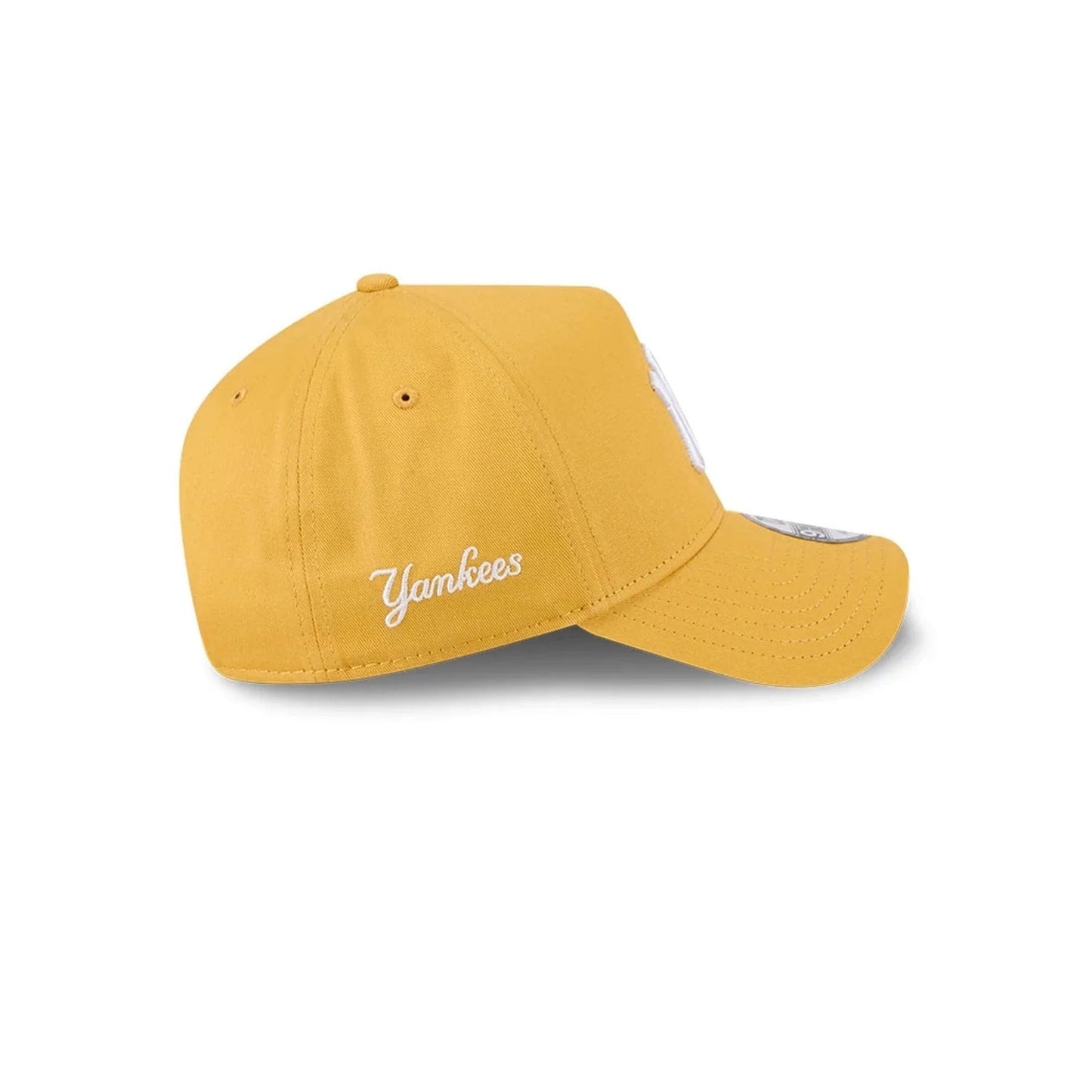 New York Yankees MLB Script A-Frame Snapback New Era Yellow Official Sports Fan Gear MLB Fan Gear Popular Style