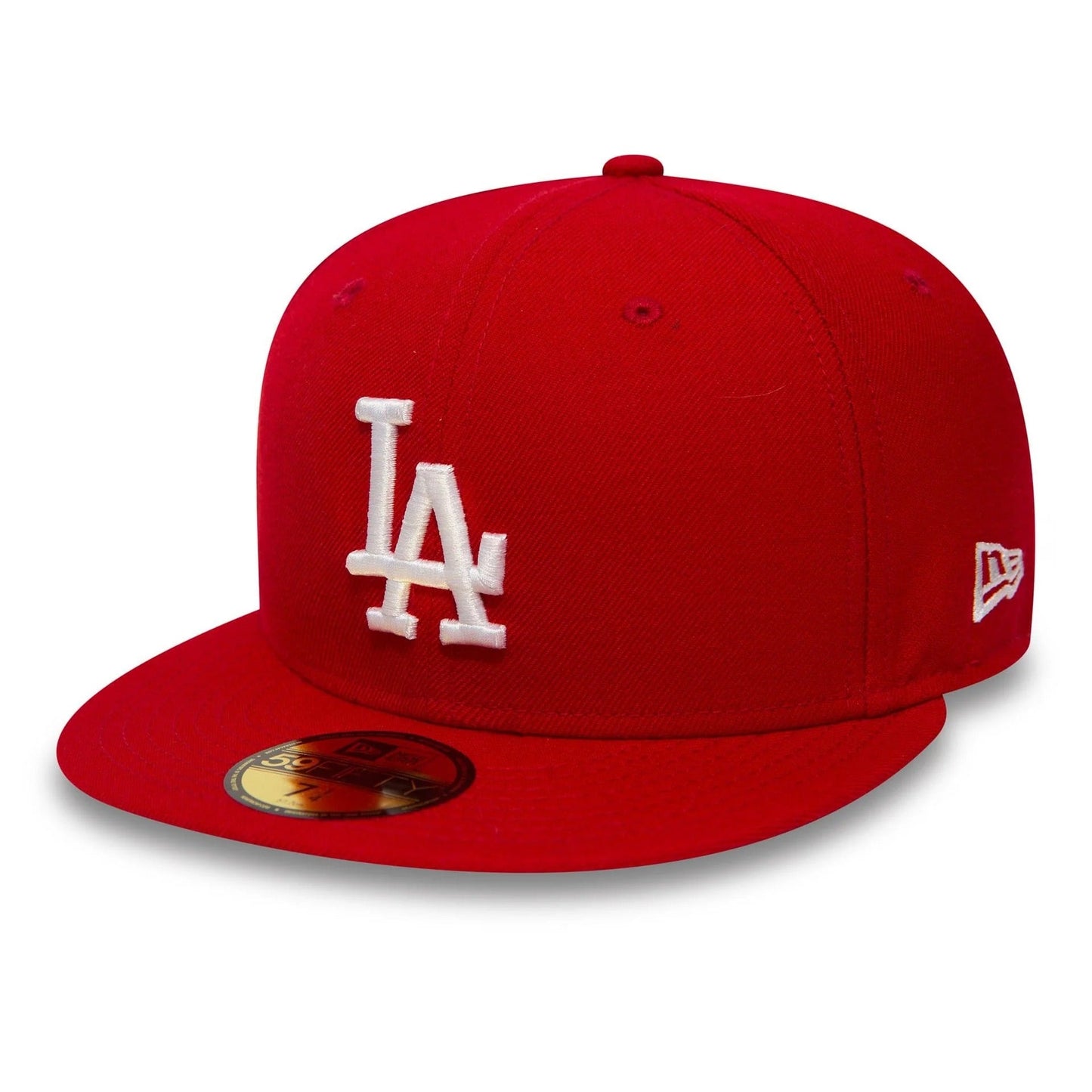 Los Angeles Dodgers MLB League Essential 59FIFTY Fitted New Era Red/White Official Team Hat Sports Fan Cap Official MLB Team Hat Baseball Fan Cap
