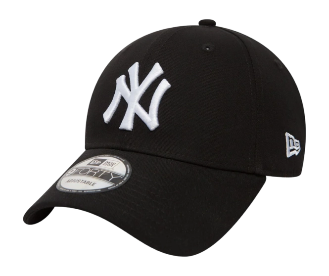 New York Yankees MLB League Essential 9FORTY Strapback New Era Black/White Official Team Hat Sports Fan Cap Official MLB Team Hat Baseball Fan Cap
