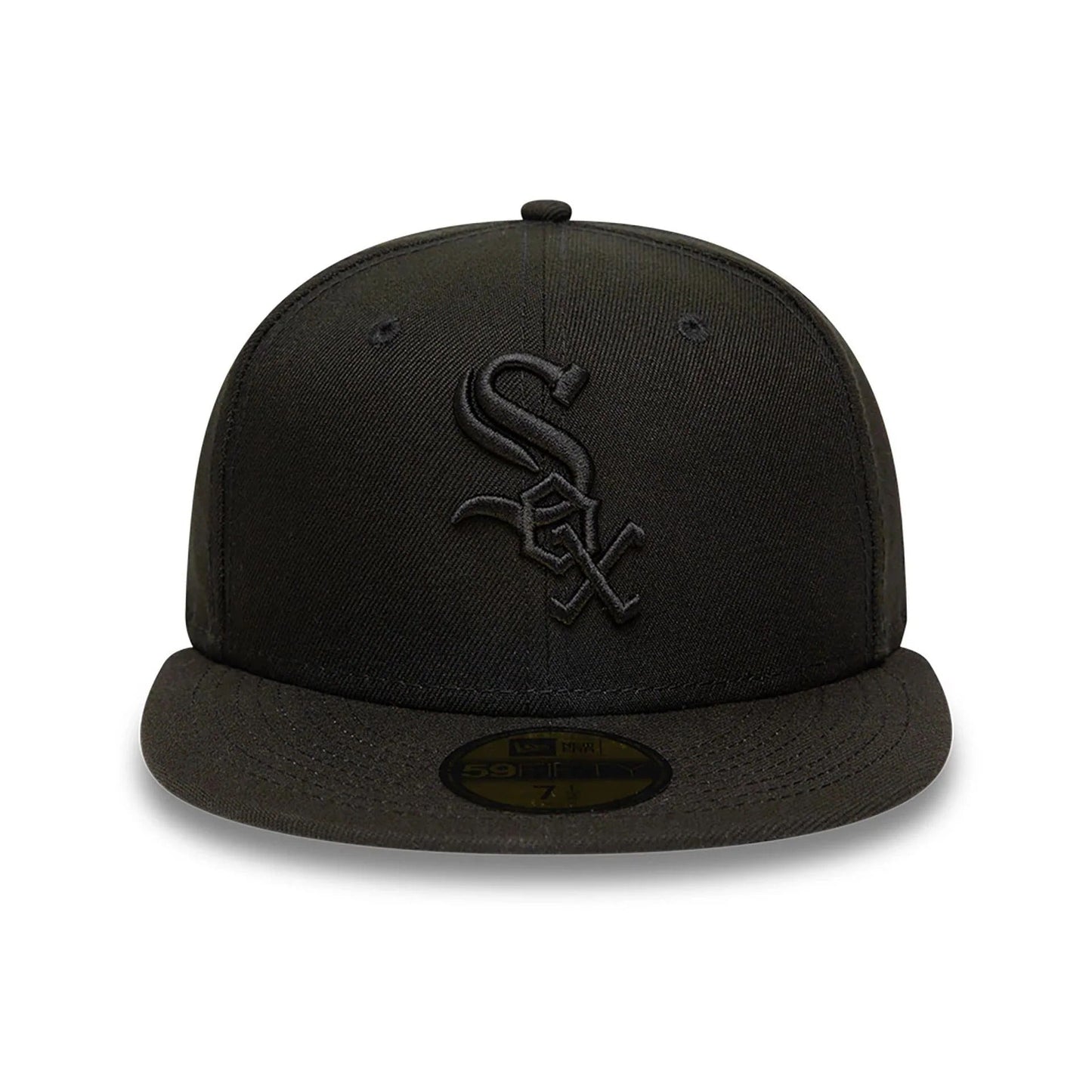 Chicago White Sox MLB League Essential 59FIFTY Fitted New Era Black/Black Official Team Hat Sports Fan Cap Official MLB Team Hat Baseball Fan Cap