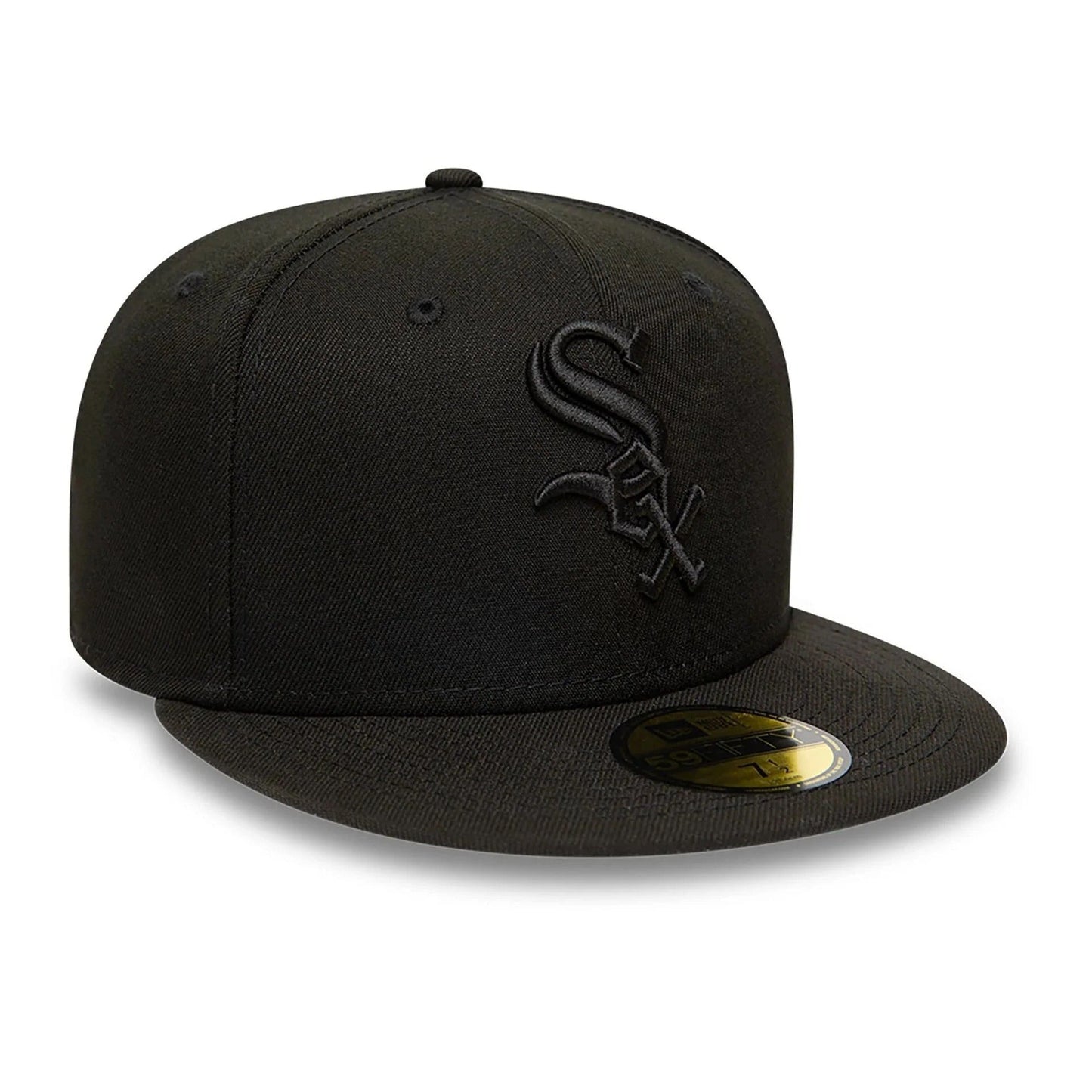 Chicago White Sox MLB League Essential 59FIFTY Fitted New Era Black/Black Official Team Hat Sports Fan Cap Official MLB Team Hat Baseball Fan Cap