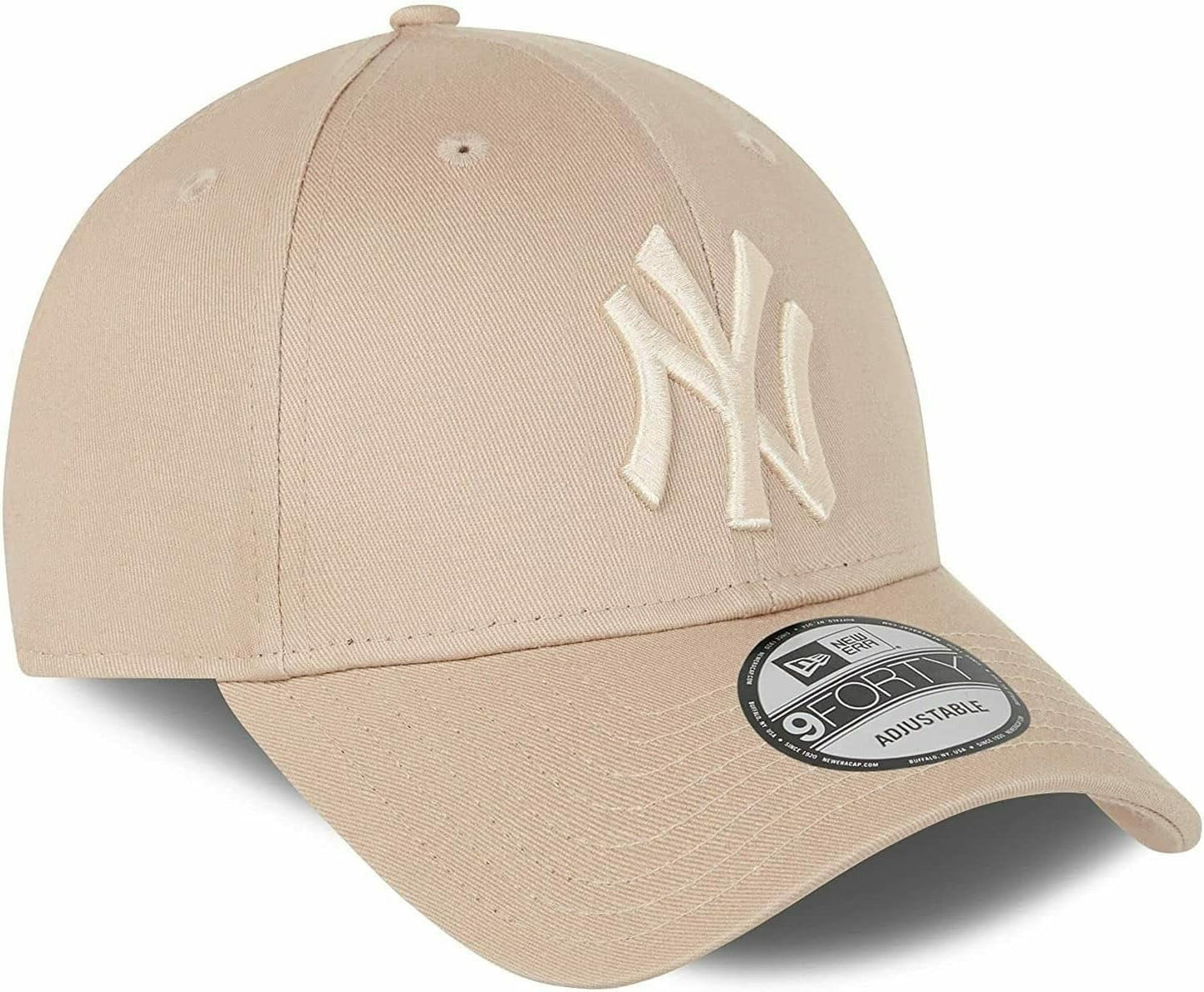 New York Yankees MLB League Essential 9FORTY Strapback New Era Cam/Stone Official Team Hat Sports Fan Cap Official MLB Team Hat Baseball Fan Cap