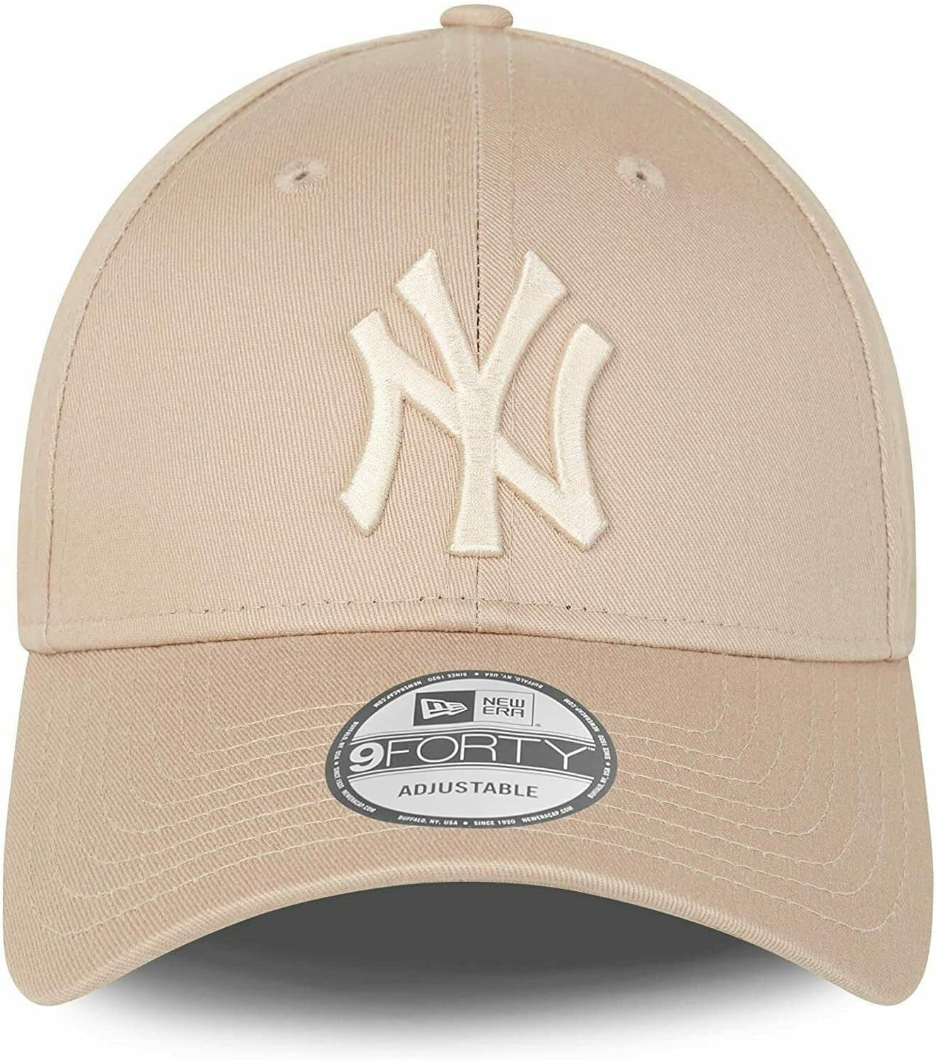 New York Yankees MLB League Essential 9FORTY Strapback New Era Cam/Stone Official Team Hat Sports Fan Cap Official MLB Team Hat Baseball Fan Cap